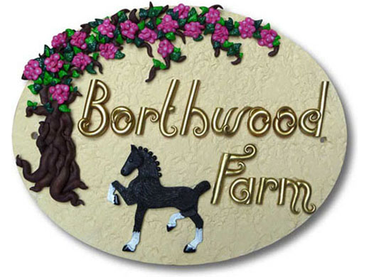 house name plaque - borthwood farm