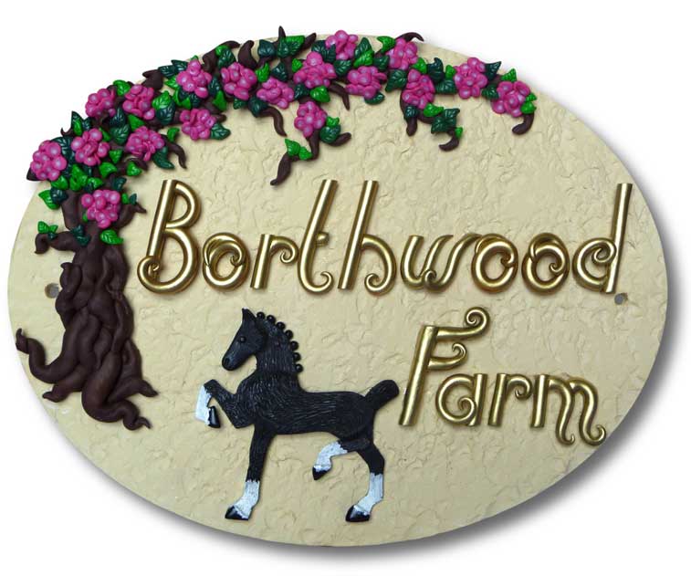 house name plaque - borthwood farm