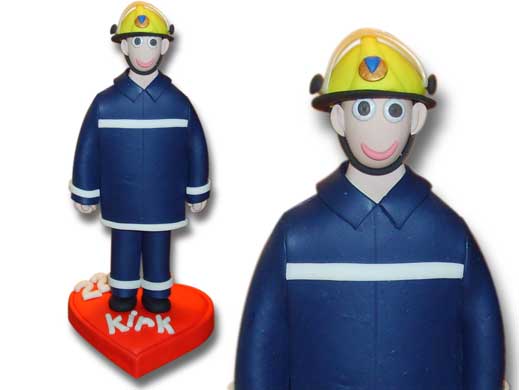 ornamental caricature - fireman