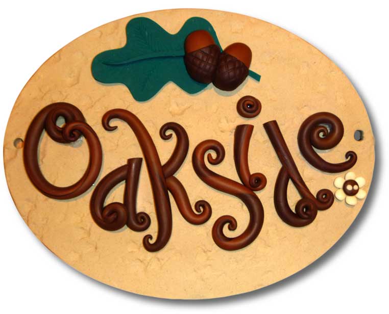 house name plaque - oakside 